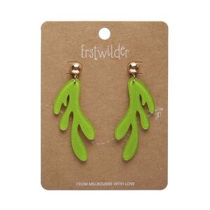 New release 3/2025” Reef Coral Drop Earrings - Green by Erstwilder